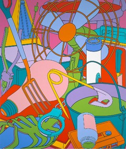 Michael Craig-Martin, Eye of the Storm, 2002. Acrylic on canvas, 132 × 110 inches (335.3 × 279.4 cm)