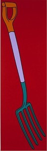 Michael Craig-Martin, Pitchfork, 2002. Acrylic on canvas, 114 × 36 inches (289.5 × 91.4 cm)