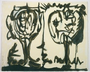 David Smith, DS 4-7-52, 1952. Egg ink and gouache on paper, 18 ⅛ × 23 ¼ inches (57.5 × 59.1cm)
