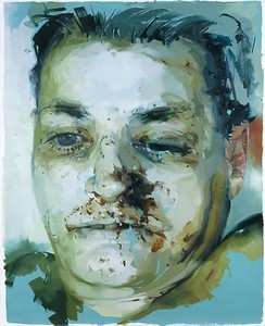 Jenny Saville, Untitled (Paint Study), 2004. Oil on watercolor paper, 59 13/16 × 47 13/16 inches (152 × 121.5 cm)