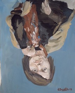 Georg Baselitz, Porträt Elke, 1969. Acrylic on canvas, 63 ¾ × 51 ⅛ inches (162 × 130 cm)