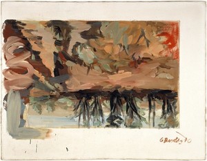 Georg Baselitz, Mühlheimer Wald (2), 1970. Acrylic on canvas, 51 ⅛ × 63 ¾ inches (130 × 162 cm)