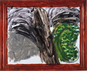 Howard Hodgkin, Undergrowth, 1998–2003. Oil on wood, 78 ¾ × 95 ⅝ inches (200 × 242.9 cm)