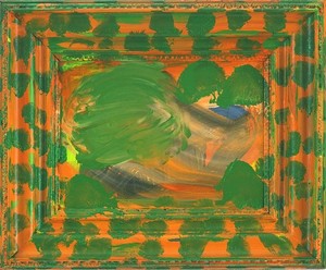 Howard Hodgkin, Afterwards, 2000. Oil on wood, 30 × 36 ½ inches (76.2 × 92.7 cm)