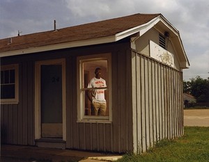 Taryn Simon, Calvin Washington; C&amp;E Motel, Room No. 24, Waco, Texas; Where an informant claimed to have heard Washington confess; Served 13 years of a Life sentence for Capital Murder, from the series The Innocents, 2002. Chromogenic print, 31 × 40 inches (78.7 × 101.6 cm) or 48 × 62 inches (121.9 × 157.5 cm), both edition of 5 + 2 AP © Taryn Simon