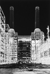 Vera Lutter, Battersea Power Station, XIII: July 13, 2004, 2004. Unique gelatin silver print, 80 ¾ × 55 ¾ inches (205.1 × 141.6 cm)
