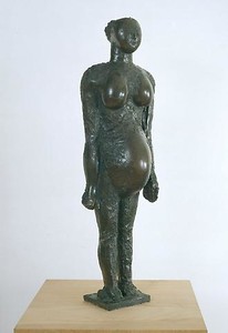Pablo Picasso, La Femme Enciente, 1950. Bronze, 41 ¼ × 7 ⅝ × 6 ¼ inches (104.8 × 19.4 × 15.9 cm), edition of 6