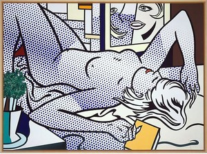 Roy Lichtenstein, Nude with Abstract Painting, 1994. Oil and Magna on canvas, 60 × 82 inches (152.4 × 208.3 cm)