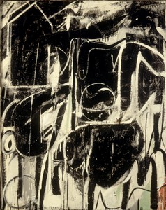Willem de Kooning, Black Friday, 1948. Oil and enamel on pressed wood panel, 49 ¼ × 39 inches (125 × 90 cm), Princeton University Art Museum, New Jersey © The Willem de Kooning Foundation/Artists Rights Society (ARS), New York