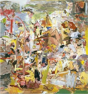 Cecily Brown, Thanks, Roody Hooster, 2004. Oil on linen, 103 × 97 inches (261.6 × 246.4 cm)