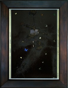 Damien Hirst, The Bilotti Paintings (canvas 1), 2004. Butterflies and household gloss with mixed media on 4 canvases, Each canvas: 108 × 72 inches (274.3 × 182.9 cm)