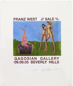 Franz West, Poster Design (Sale at Gagosian Gallery VII), 2005. Mounted collage on board, 31 ½ × 25 inches (80 × 63.5 cm)