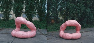 Franz West, Swimmer, 2005. Polyester, 46 ½ × 74 ¾ × 88 ⅝ inches (118.1 × 189.9 × 225.1 cm)