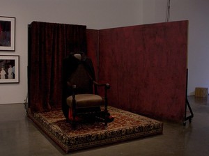 Mike Kelley, Lonely Vampire, 2005. Mixed media with video projection, 7 × 10 × 8 feet (2.1 × 3 × 2.4 m)