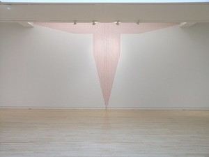 Richard Wright, Not titled, 2005. Red gouache on wall, Dimensions variable