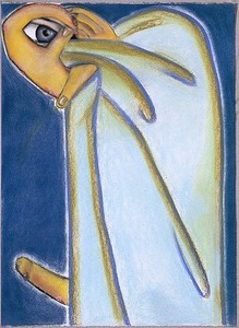 Francesco Clemente, Santo, 1994–95. Pastel on paper, 26 ⅜ × 19 inches (67.1 × 48.3 cm)