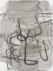 Christopher Wool, She Smiles for the Camera I, 2005. Enamel on linen, 104 × 78 inches (264.2 × 198.1 cm)
