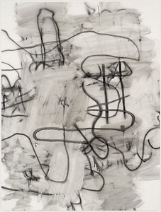 Christopher Wool, Jazz and AWOL, 2005. Enamel on linen, 104 × 78 inches (264.2 × 198.1 cm)