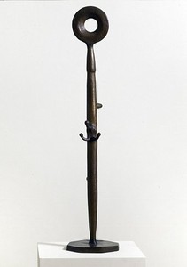 David Smith, Untitled (standing figure with phallic detail), 1955. Bronze, 35 ⅞ × 7 ⅝ × 7 ⅝ inches (91.1 × 19.4 × 19.4 cm)