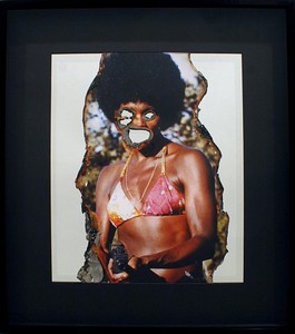 Douglas Gordon, Self-Portrait of You + Me (Gloria Hendry), 2006. Smoke and mirror, 32-13/16 × 28 ¾ × 2 ¾ inches (83.3 × 73 × 7 cm)