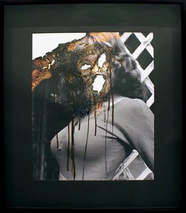 Douglas Gordon, Self-Portrait of You + Me (Madelaine Smith), 2006. Smoke and mirror, 32-13/16 × 28 ¾ × 2 ¾ inches (83.3 × 73 × 7 cm)