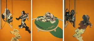 Francis Bacon, Triptych—Studies from the Human Body, 1970. Oil on canvas, in 3 parts, each: 78 × 58 inches (198.1 × 147.5 cm) © The Estate of Francis Bacon 2006