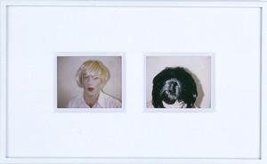 Douglas Gordon, Staying home (18.19) and going out (21.19), 2005. Two Polaroid prints, 8 ½ × 14 ½ inches (21.6 × 36.8 cm)