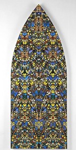 Damien Hirst, This Be the Verse—Mount Zion, 2006. Butterflies and household gloss on canvas, 123 ½ × 48 inches (313.7 × 121.9 cm) © Damien Hirst