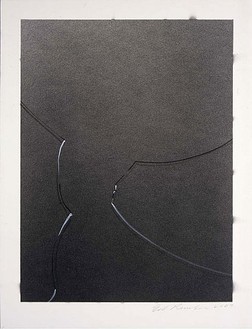 Ed Ruscha, Dropped, 2007 Acrylic on museum board paper, 12 ¼ × 9 ⅜ inches (31.1 × 23.8cm)