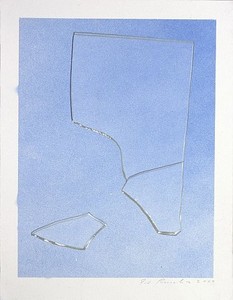 Ed Ruscha, Shattered Glass #2, 2007. Acrylic on museum board paper, 12 ¼ × 9 ⅜ inches (31.1 × 23.8 cm)