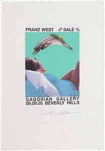 Franz West, Poster Design (SALE, Gagosian Beverly Hills) V, 2005. Collage mounted on board, 29 ⅝ × 21-11/16 inches (75.2 × 55.1 cm)