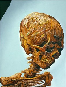 Glenn Brown, Suffer Well, 2007. Oil on panel, 61-13/16 × 47 3/16 inches (157 × 120 cm)