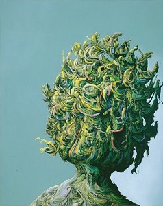 Glenn Brown, Deep Throat, 2007. Oil on panel, 59-13/16 × 48 inches (152 × 122 cm)