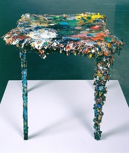 Glenn Brown, The Sound of Music, 1995–2007. Table, oil paint, 29 ⅞ × 35 ⅜ × 31 ½ inches (76 × 90 × 80 cm)