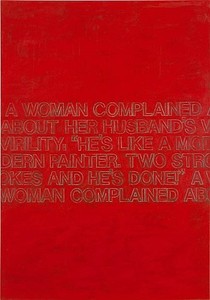 Richard Prince, The Red Joke, 2003. Acrylic on canvas, 70 × 50 inches (177.8 × 127 cm)