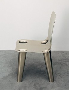 Marc Newson, Nickel Chair, 2006. Grown nickel, 35 ⅜ × 18 ⅞ × 21 ¾ inches (89.9 × 47.9 × 55.2 cm), edition of 10