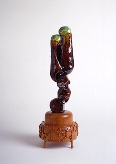 Paul Noble, nine, 2006–07 Glazed ceramic, pear wood base, 25 ¼ × 7 ⅞ × 7 ⅞ inches (64 × 20 × 20 cm)