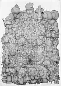 Paul Noble, Volume 4, 2006–07. Pencil on paper, 39 ⅜ × 27 ⅝ inches (100 × 70 cm)