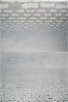 Paul Noble, The Sea Drawing V The Carnival Between, 2005 Pencil on paper, 2 panels: 59 × 78 ¾ inches each (150 × 200 cm)