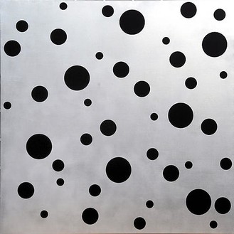 Yayoi Kusama, DOTS-OBSESSION(GBB), 2004 Acrylic and enamel on canvas, 63 13/16 × 63 13/16 inches (162 × 162 cm)