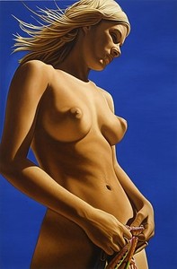 Richard Phillips, Awake into Myth, 2007. Oil on canvas, 108 × 72 inches (274.3 × 182.9cm) Photo by Rob McKeever