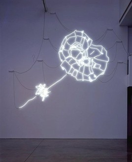 Tracey Emin, White Rose, 2007 Neon, cable and transformers, 146 ½ × 192 ½ × 2 inches (372.1 × 489 × 5.1 cm), edition of 3Photo by Douglas M. Parker Studio