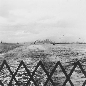 Ed Ruscha, Manhattan as Seen from Staten Island Ferry, 1961/97. Gelatin silver print, Paper: 14 × 11 inches (35.6 × 27.9 cm)