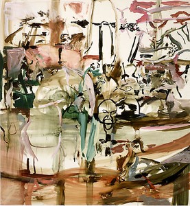 Cecily Brown, New Face in Hell, 2008. Oil on linen, 97 × 89 inches (246.4 × 226.1 cm)