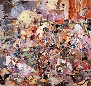 Cecily Brown, Carnival and Lent, 2006–08. Oil on linen, 97 × 103 inches (246.4 × 261.6 cm)