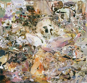 Cecily Brown, Skulldiver IV, 2006–07. Oil on linen, 85 × 89 inches (215.9 × 226.1 cm)