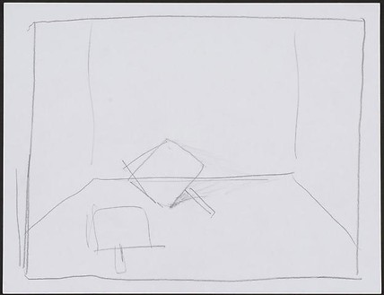 Dan Colen, Group II: Beginning, 2008 Pencil on paper, 11 3/16 × 13 11/16 × 1 ⅜ inches framed (28.4 × 34.8 × 3.5 cm)