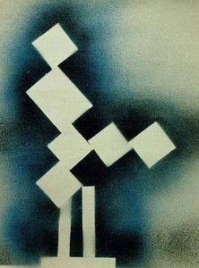 David Smith, Untitled, 1964. Spray enamel on canvas, 19 ¼ × 16 ¼ inches (48.9 × 41.3 cm)