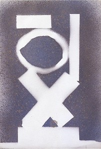 David Smith, Untitled, 1962. Spray enamel on paper, 17 ½ × 11 ½ inches (44.4 × 29.2 cm)