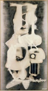 David Smith, Untitled, 1959. Spray enamel on canvas, 98 ⅛ × 51 inches (249.2 × 129.5 cm)